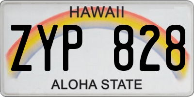 HI license plate ZYP828
