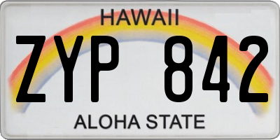 HI license plate ZYP842