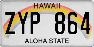 HI license plate ZYP864