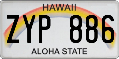 HI license plate ZYP886