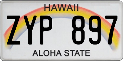HI license plate ZYP897
