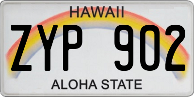 HI license plate ZYP902