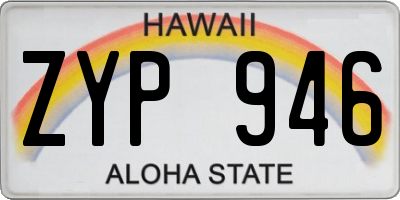 HI license plate ZYP946