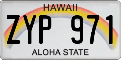 HI license plate ZYP971