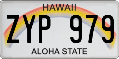 HI license plate ZYP979