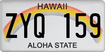 HI license plate ZYQ159