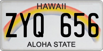 HI license plate ZYQ656