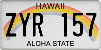 HI license plate ZYR157