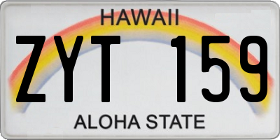 HI license plate ZYT159