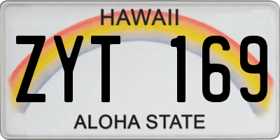HI license plate ZYT169