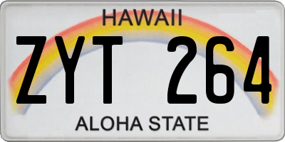 HI license plate ZYT264