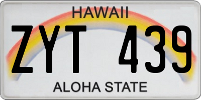 HI license plate ZYT439