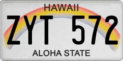 HI license plate ZYT572