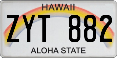 HI license plate ZYT882
