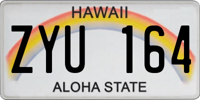 HI license plate ZYU164