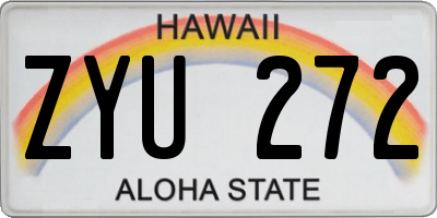 HI license plate ZYU272