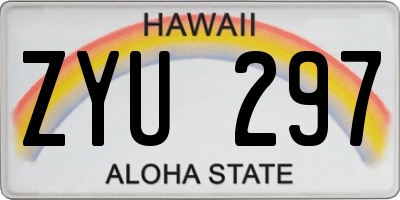 HI license plate ZYU297