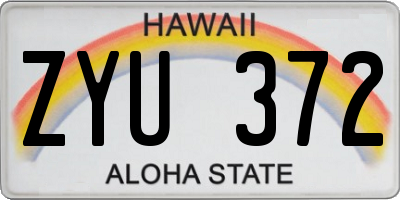 HI license plate ZYU372