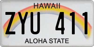 HI license plate ZYU411
