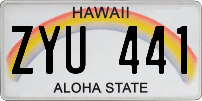 HI license plate ZYU441
