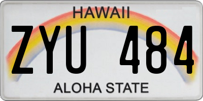 HI license plate ZYU484