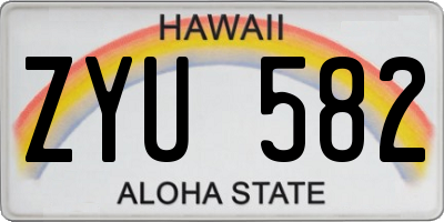 HI license plate ZYU582