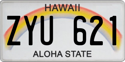 HI license plate ZYU621