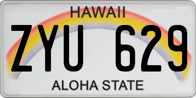 HI license plate ZYU629