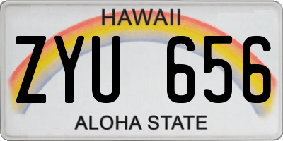HI license plate ZYU656
