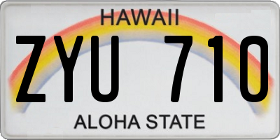 HI license plate ZYU710