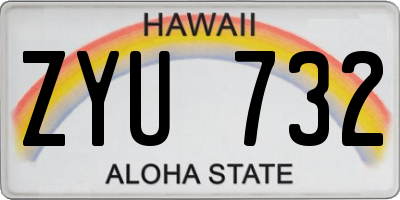 HI license plate ZYU732