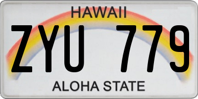 HI license plate ZYU779