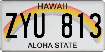 HI license plate ZYU813