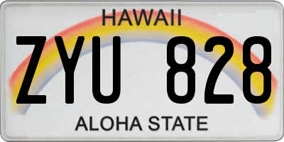 HI license plate ZYU828