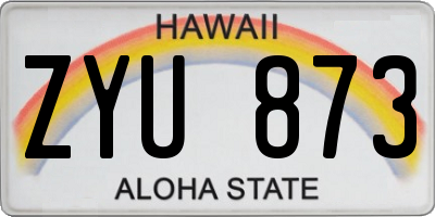 HI license plate ZYU873