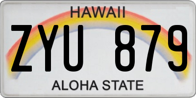 HI license plate ZYU879
