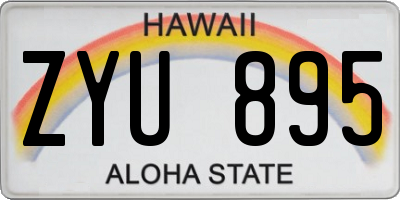HI license plate ZYU895