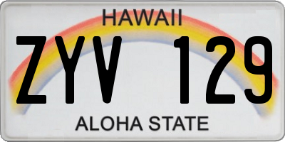 HI license plate ZYV129
