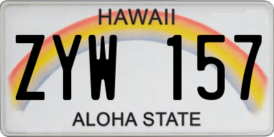 HI license plate ZYW157