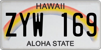 HI license plate ZYW169