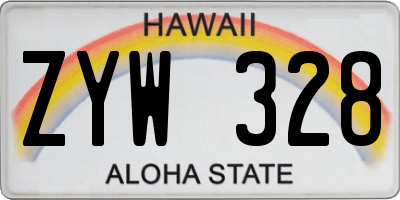 HI license plate ZYW328