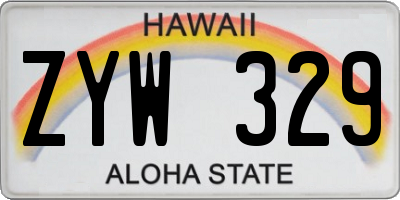 HI license plate ZYW329