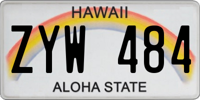 HI license plate ZYW484