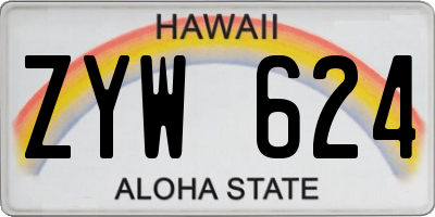 HI license plate ZYW624
