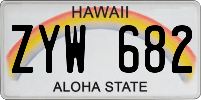 HI license plate ZYW682