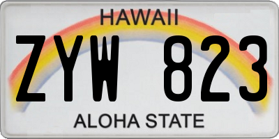 HI license plate ZYW823
