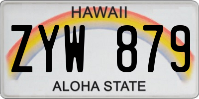 HI license plate ZYW879