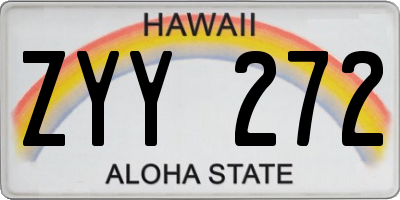 HI license plate ZYY272