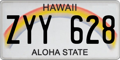 HI license plate ZYY628