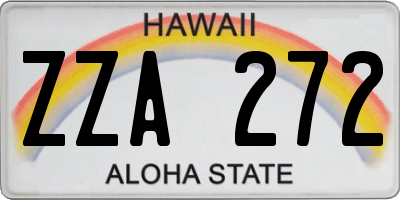 HI license plate ZZA272